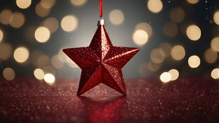 Festive New Year's decorations resting on a blanket of glistening snow, creating a magical and wintry holiday atmosphere