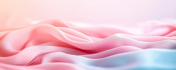 Obraz premium Pastel abstract background concept. Soft flowing silk fabric in pastel colors, creating a serene and calming atmosphere.