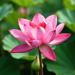 Delicate petals unfolding from a central stem, canvas, nature