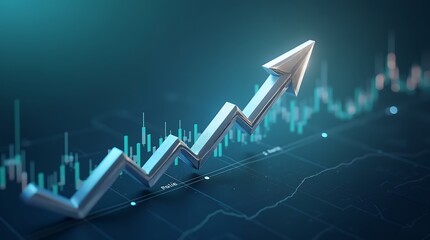 Upward Trend:  Financial Growth and Market Success Visualization