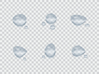 set of waterdrop splash isolated on background