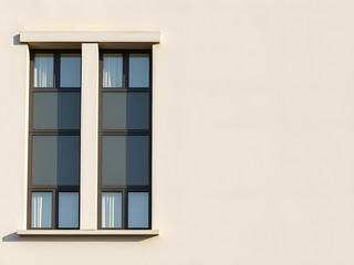 Modern Minimalist Building Exterior with White Facade and Windows