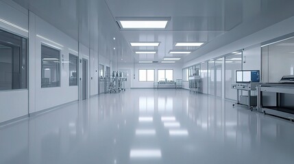 Obraz premium High-Tech Cleanroom Environment in Advanced Factory Setting