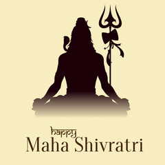 Vector Illustration Happy Maha Shivratri.