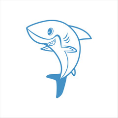 illustration of a cartoon shark