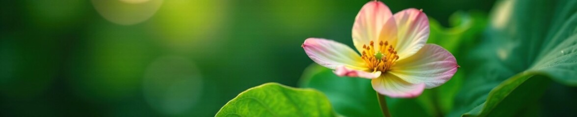 lush foliage emerging from a delicate petal-like shape, flora, plant