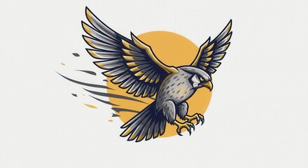 Obraz premium Eagle mascot logo for sport and sport or gamer team logo, eagle head mascot esport logo design. Vector illustration.