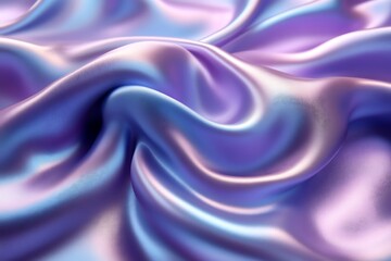 Obraz premium Iridescent purple and blue silk fabric folds.