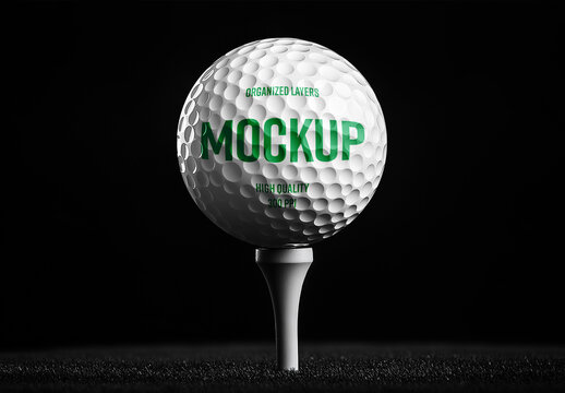 Golf Ball Mockup Designed with AI &ndash; Perfect for Sports Branding and Product Visualization