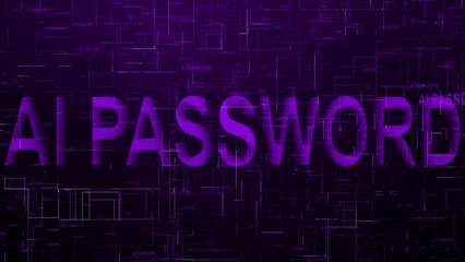 Ai password text technology data line purple