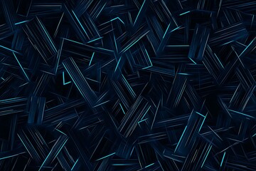 Abstract close-up of a glowing blue digital circuit board, showcasing intricate connections and technological design on a black background.
