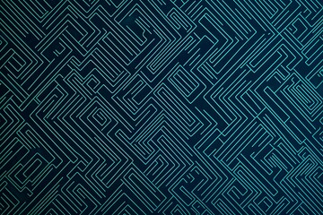 Abstract close-up of a glowing blue digital circuit board, showcasing intricate connections and technological design on a black background.
