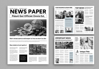 Newspaper Layout Template For News And Features