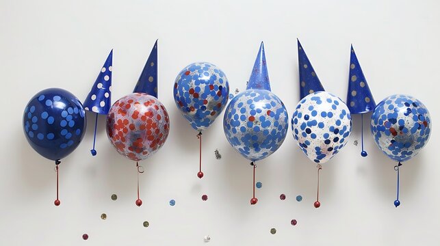 balloon arrangement with confetti-filled spheres