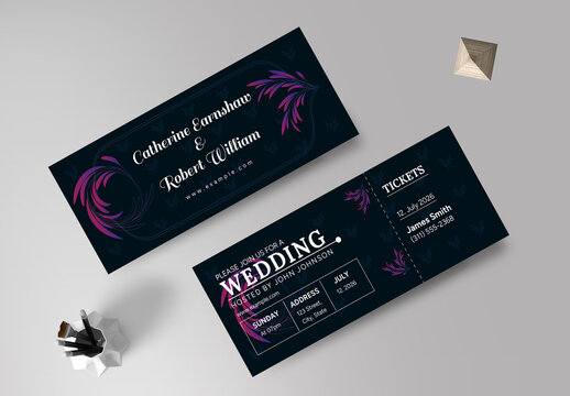 Wedding Event Ticket Layout
