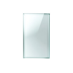 Frosted glass panel rectangular in shape with a modern style, ideal for sleek and elegant architectural applications. Isolated on transparent background, png.