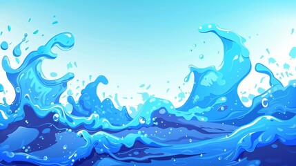 Dynamic Water Splash Animation Visual Effects Stock Photo