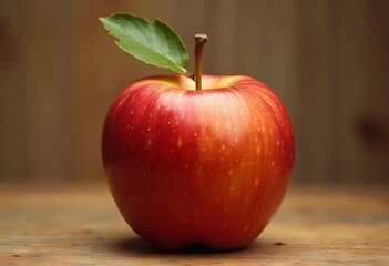Fresh red with yellow apple on white background
