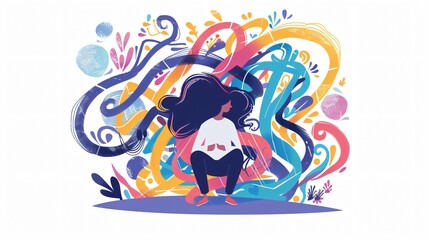 Tangle Tangled Concept - Metaphor for Psychological Help