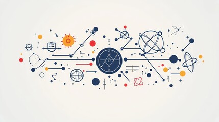 Obraz premium Abstract technological network connection concept.