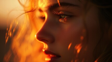 Golden Hour Beauty: A Portrait of Serenity