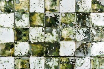 tile design with earthy olive green textures