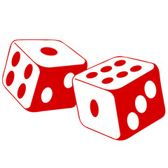 Red cubes for board and entertainment games