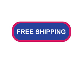 Fototapeta premium Vector illustration free shipping label. Modern dynamic sales banner