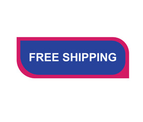 Fototapeta premium Vector illustration free shipping label. Modern dynamic sales banner