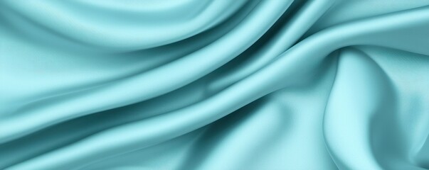 Obraz premium Elegant Draped Light Blue Silk Fabric Texture Background