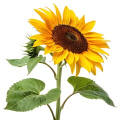 Fototapeta premium Sunflower flowers isolated on a white background