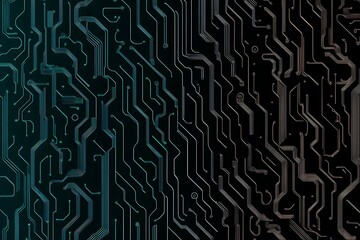 Abstract close-up of a glowing blue digital circuit board, showcasing intricate connections and technological design on a black background.
