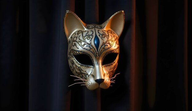 venetian carnival mask, cat gatto