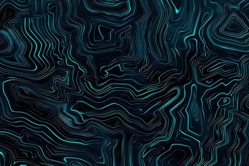 Obraz premium Abstract close-up of a glowing blue digital circuit board, showcasing intricate connections and technological design on a black background. 