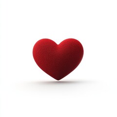Obraz premium 3D red heart isolated on white background. 