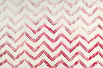 tile design with playful zigzag pink lines