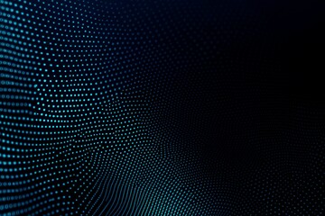 Abstract close-up of a glowing blue digital circuit board, showcasing intricate connections and technological design on a black background.
