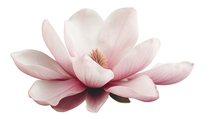 Obraz premium pink magnolia flower isolated on white transparent background