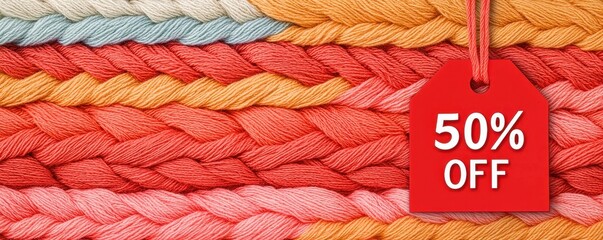 50 Off Sale Colorful Yarn Texture Background Red Tag Knit Crochet