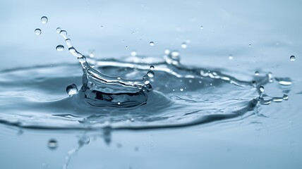A stunning close-up of water droplets splashing in perfect harmony
