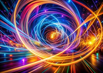 Obraz premium Abstract Art Light Trails - Long Exposure Photography - 4.22.2024