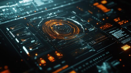 Fototapeta premium Futuristic HUD Interface: Abstract Digital Design