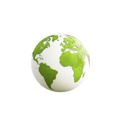 Fototapeta premium green globe isolated on white
