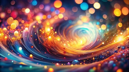 Obraz premium Abstract Bokeh Art: Vibrant Swirls and Blurry Lights