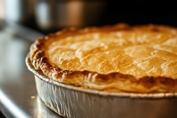 Golden Brown Crusty Pie Fresh From The Oven