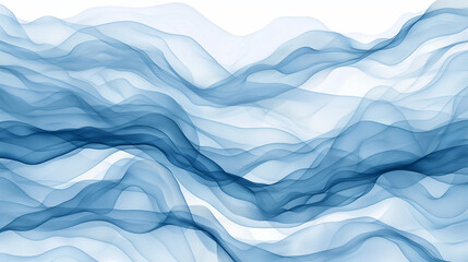 Fototapeta premium Soft abstract background with flowing waves in shades of blue