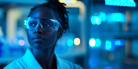 Confident Scientist in Laboratory Setting