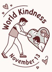 World Kindness Day Logo Design: Celebrating Acts of Kindness on November 13.