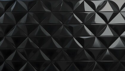 Dark Geometric 3D Triangular Pattern - Abstract Polygonal Background