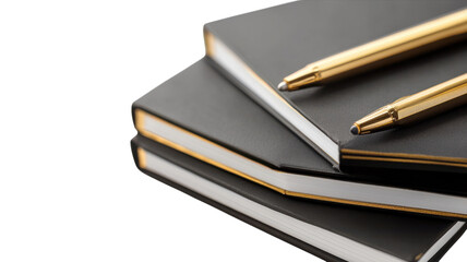 Stylish Stack of Designer Notebooks Featuring Elegant Gold Accents Perfect for Creative Professionals and Students.